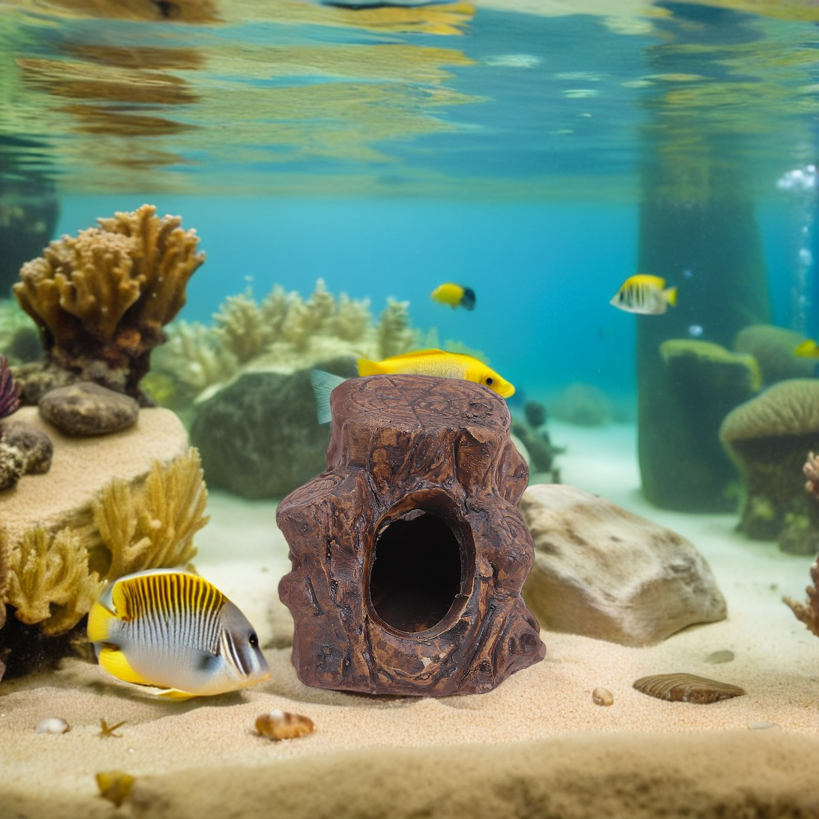 2 Pcs Fish Tank Aquarium Hide  - đánh giá và giá Hide Cave Ceramic